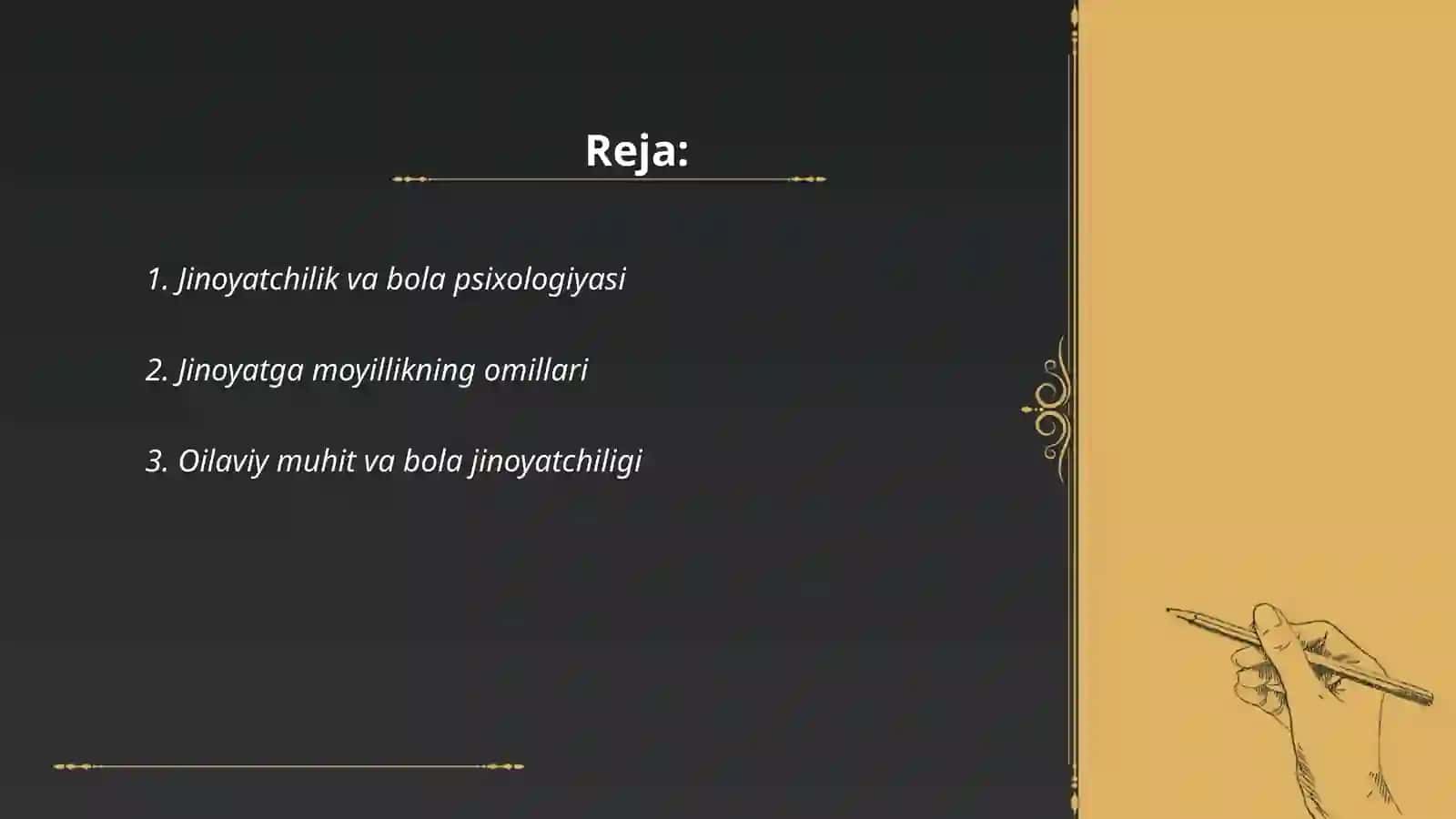 Jinoyatchilik va bola psixologiyasi 2