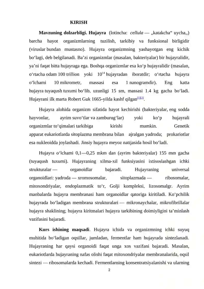 Hujayraning Kimyoviy Tarkibi 2