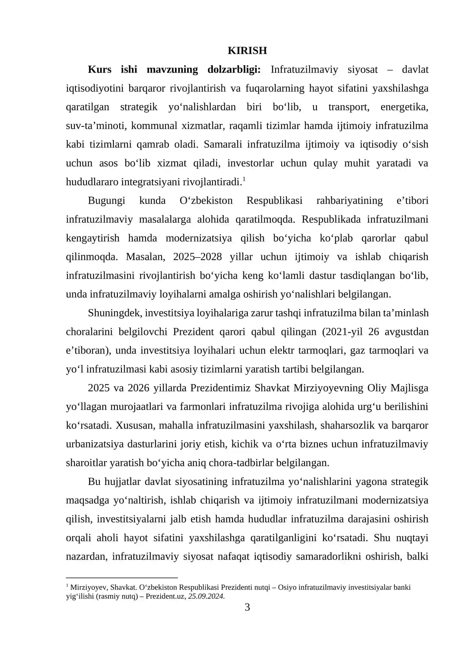 Infratuzilmaviy siyosat yo'nalishlari 2