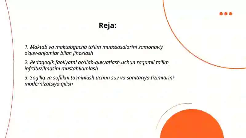 IJTIMOIY RIVOJLANISH, BIRINCHI NAVBATDA, TA’LIM VA 2