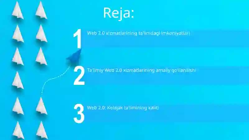 O‘QUV JARAYONINI WEB 2.0 SERVISLAR ORQALI YARATISH 2