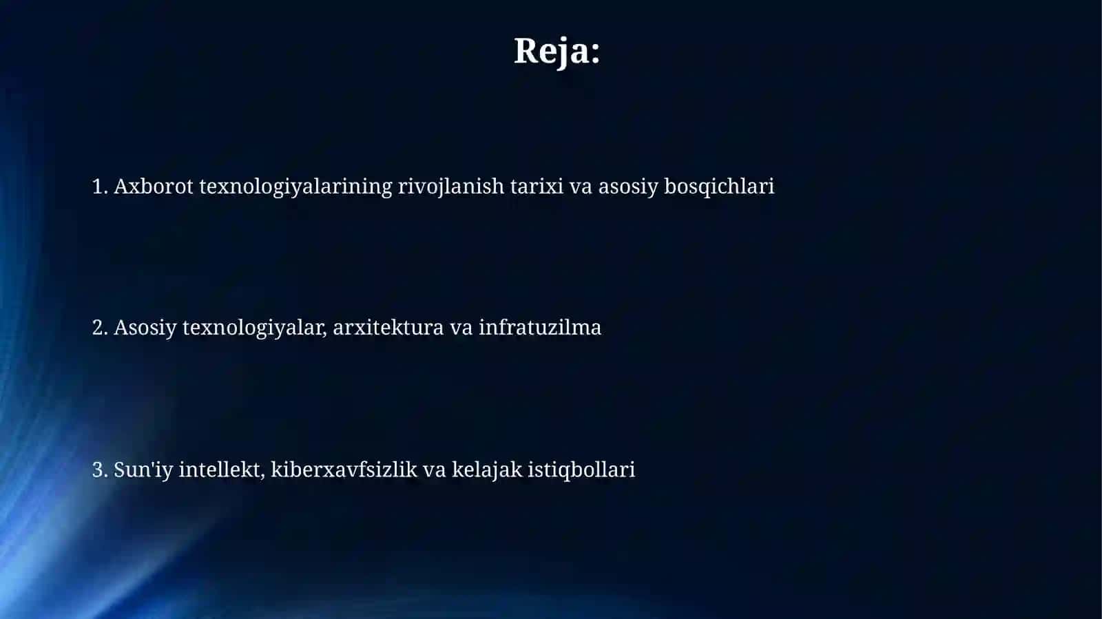 Axborot texnologiyalarining rivojlanishi 2