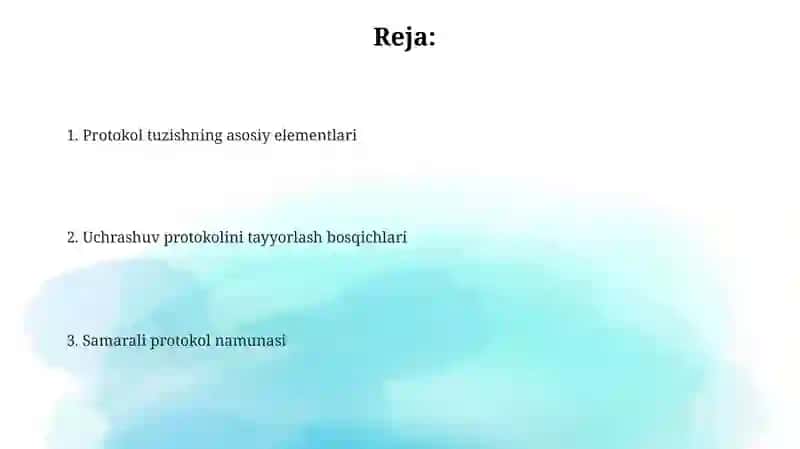 Uchrashuv bayonnomasi yo'riqnoma 2