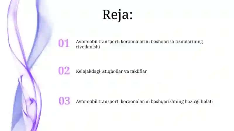 Avtomobil transporti korxonalarini boshqarish 2