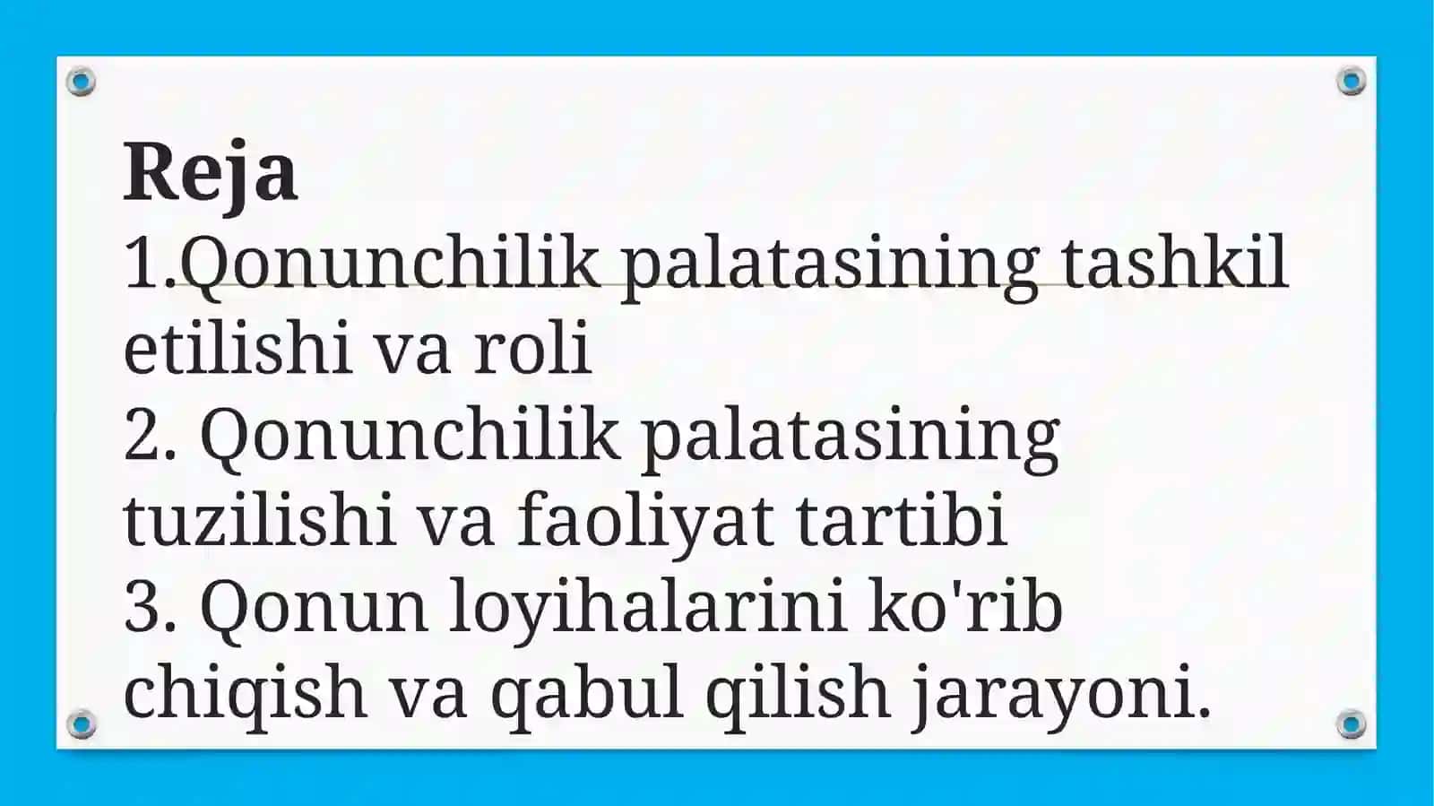 Oʻzbekiston Respublikasi Qonunchilik Palatasi 2