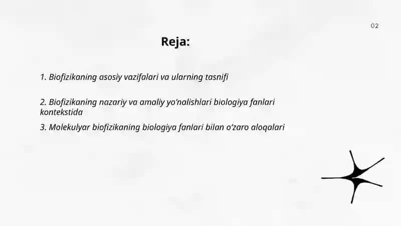 Biofizikaning vazifalari 2