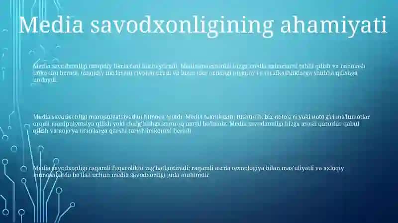Media savodxonligi 2