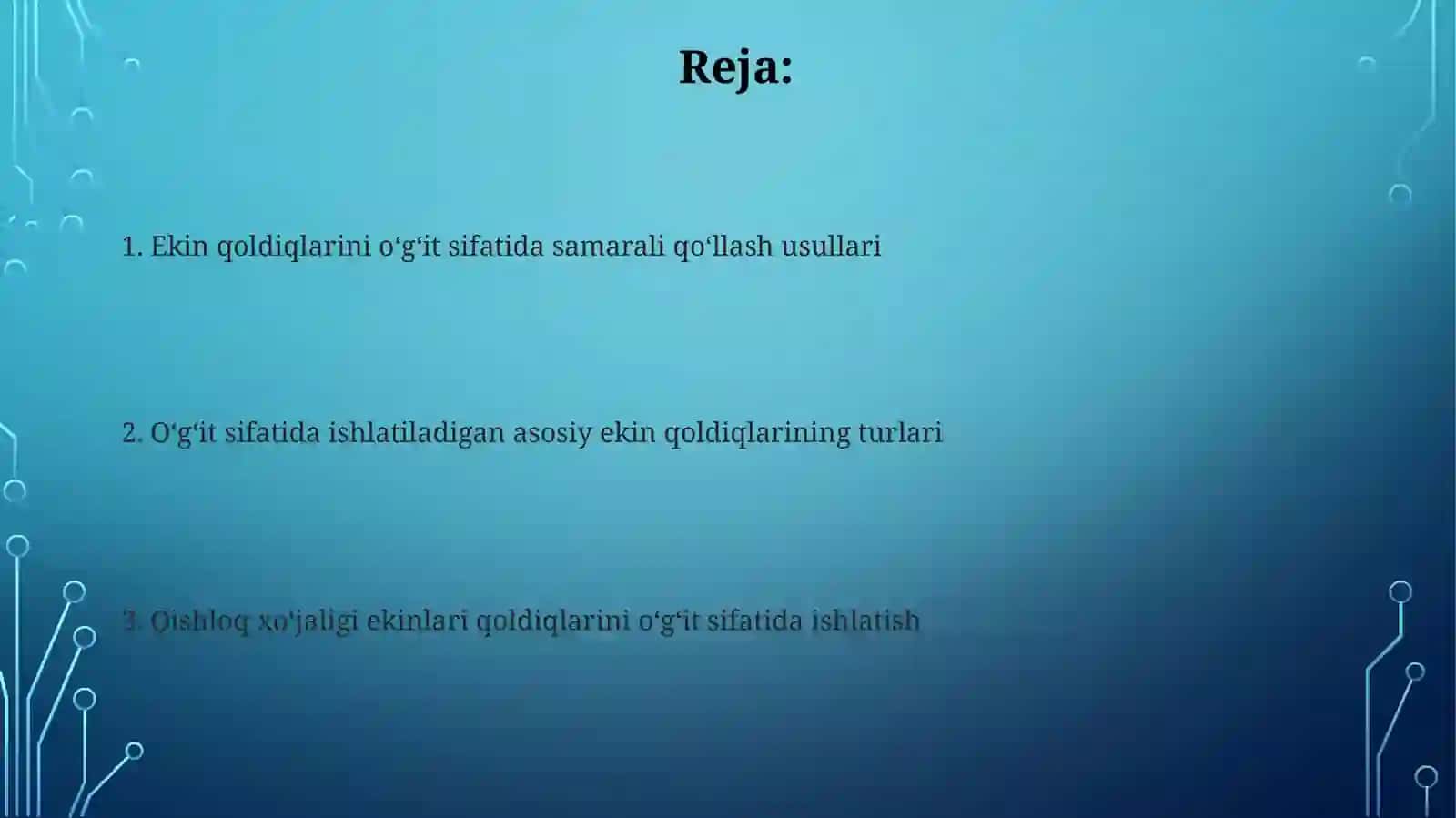 Ekin qoldiqlarini oʻgʻit sifatida samarali qoʻllash usullari 2