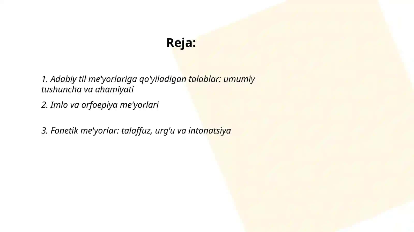 Adabiy til me’yorlariga qo‘yiladigan talablar 2
