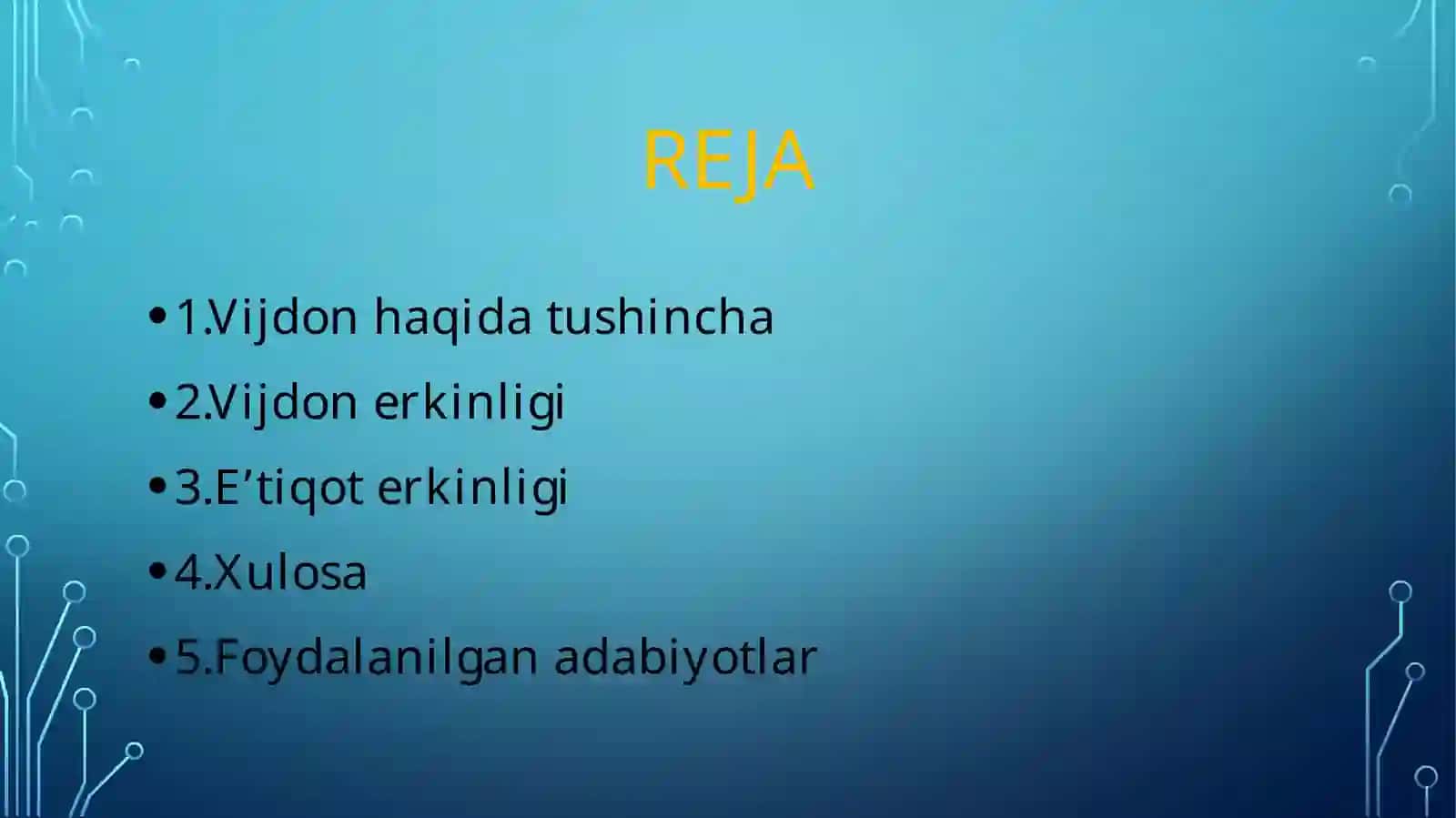 Vijdon va e’tiqot erkinligi 2