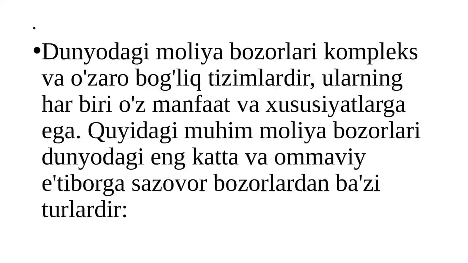 FOND BOZORLARI HAQIDA 2