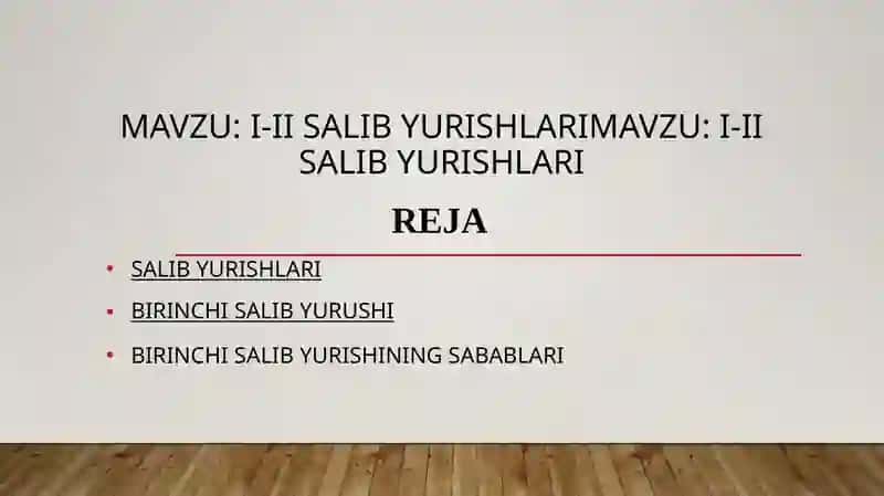 Jahon Tarixi Fanidan Mustaqil Ish Taqdimoti 2