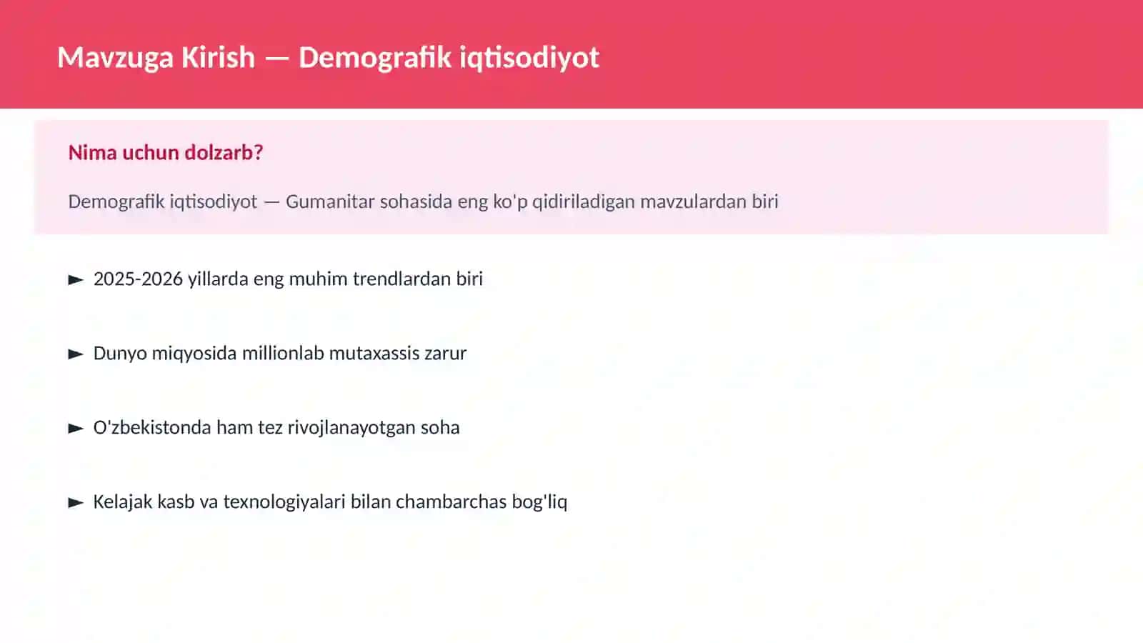 Demografik iqtisodiyot 2