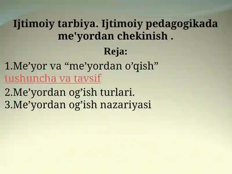 Ijtimoiy tarbiya. 2