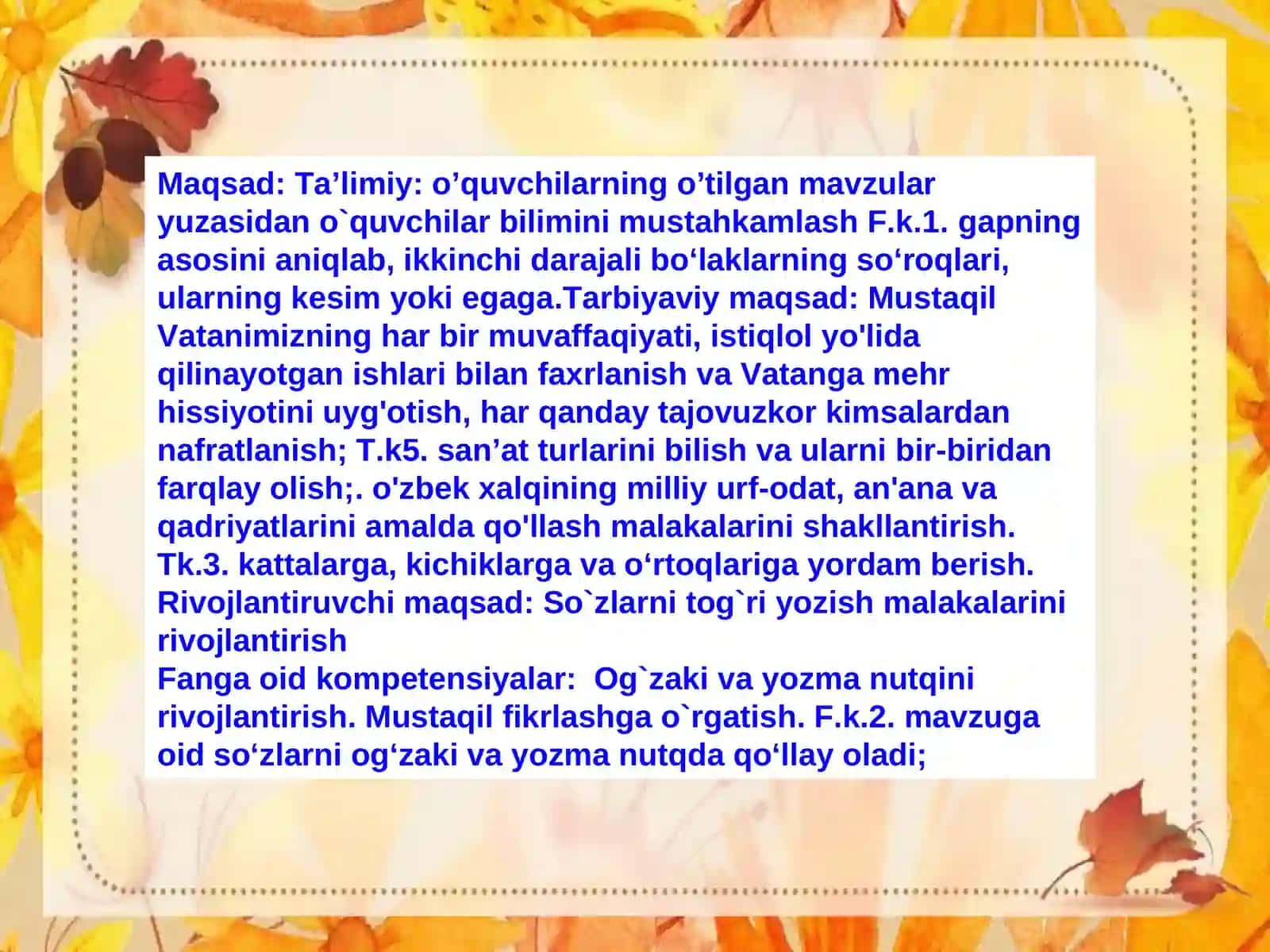 2-sinfda NONUSHTAGA “5” BAHO! mavzusidagi DARS ISHLANMASI 2