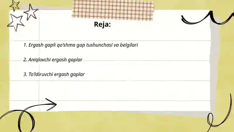 Ergash gapli qoʻshma gap turlari Abdumannonova Mazmuna 2