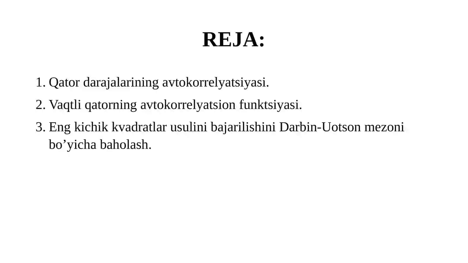 VAQTLI QATORLAR DARAJALARINING AVTOKORRELYATSIYASI 2