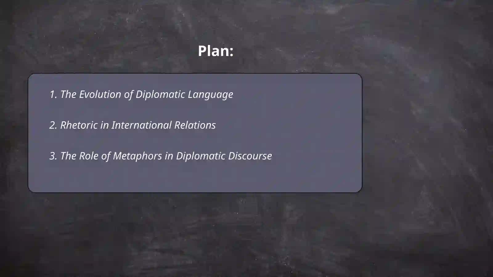 The Language of Diplomacy 2