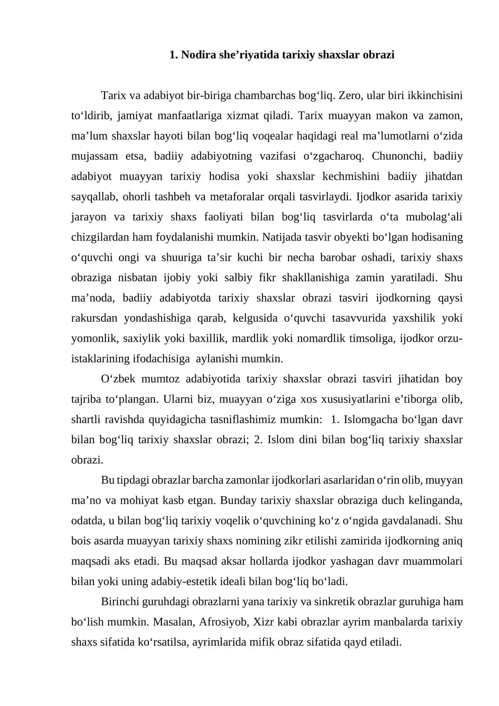 Nodira g'azaliyotida lirik qahramob obrazi 2