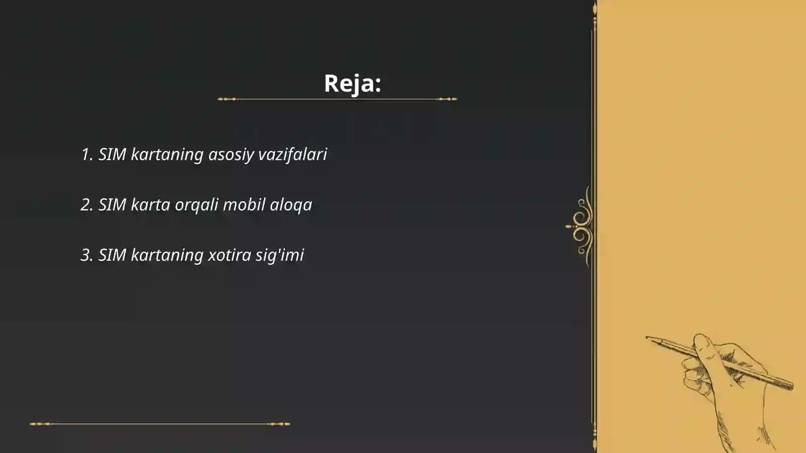 Sim kartani vazifasi va funksiyalari 2