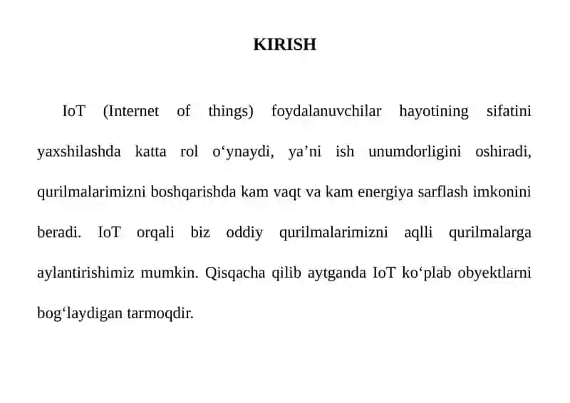 IoT vauning qo’llanilish sohalari 2