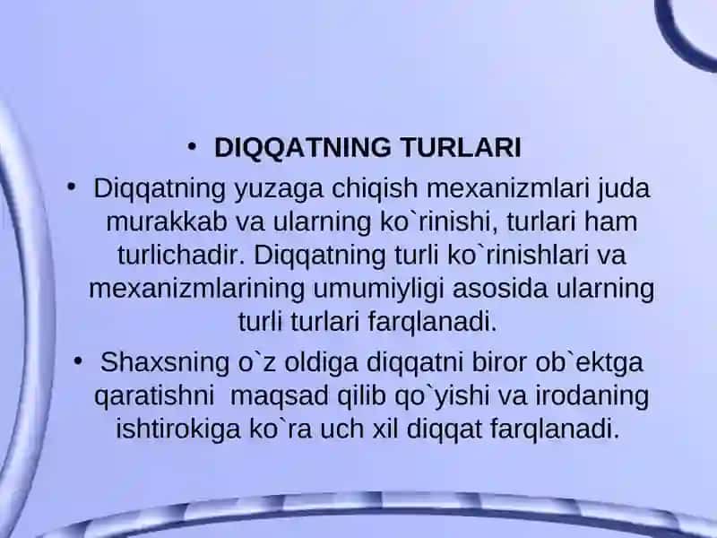 Diqqat haqida tushuncha 2