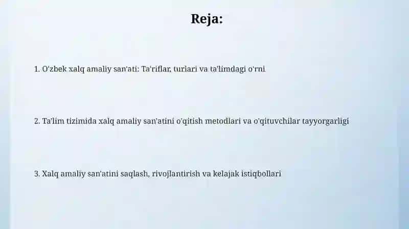 Xalq amaliy san'ati 2