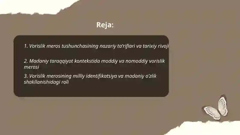 Madaniyat taraqqiyotida vorislik meros tushunchasi 2