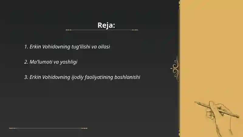 Erkin Vohidov hayoti va ijodi 2