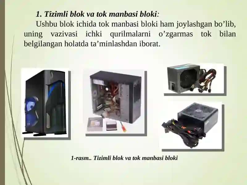 Shaxsiy kompyuterning asosiy va qo’shimcha qurilmalari bilan tanishish 2