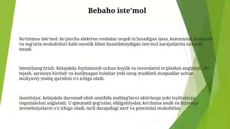 Iste'Mol JamgʻArish Va Inestitsiya 2