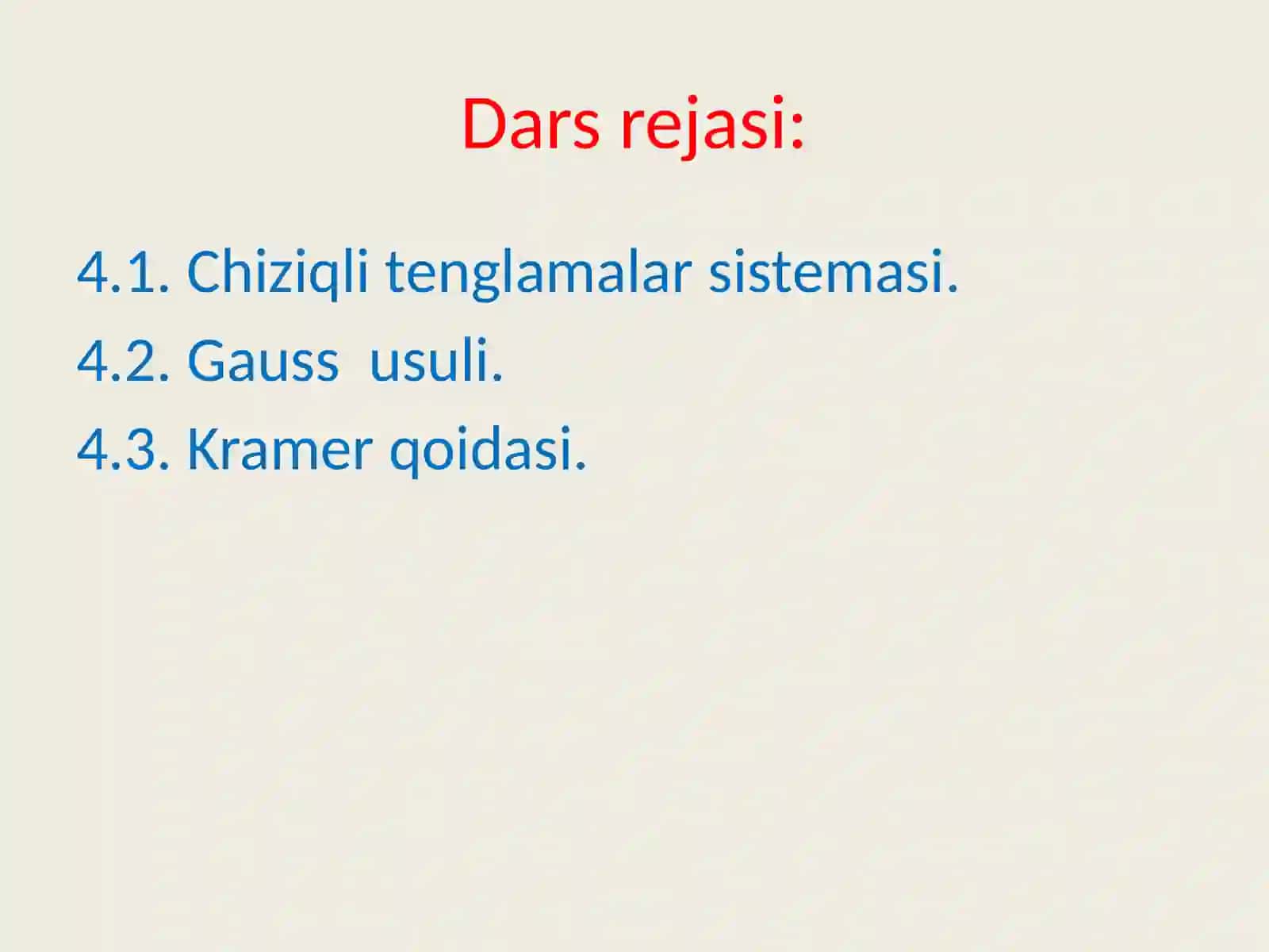 Chiziqli tеnglamalar sistеmasi 2
