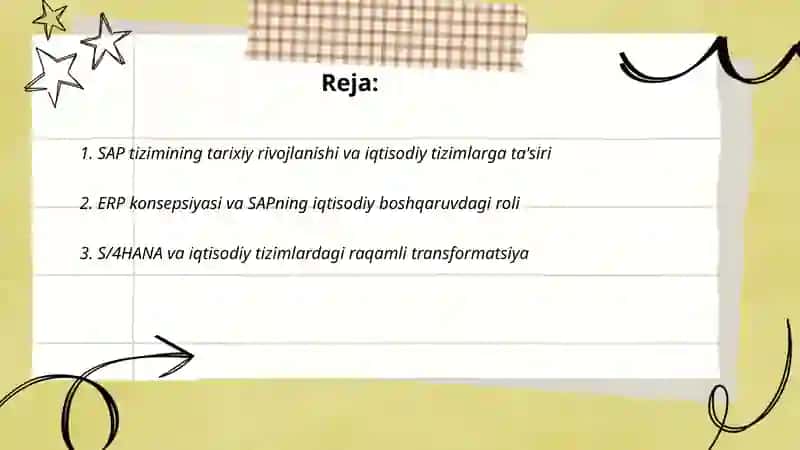 Iqtisodiy tizimlarda SAP tizimining rivojlanishi 2