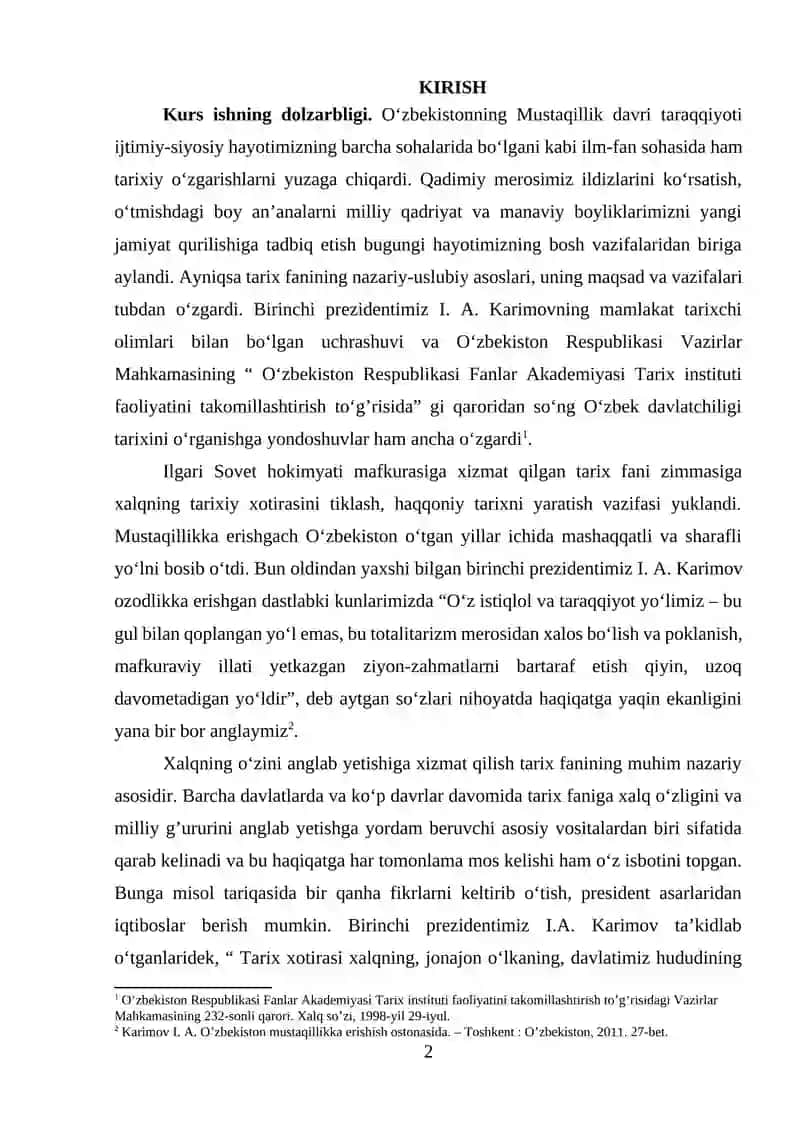 TARIXIY OBIDALAR TARIXINING MAHALLIY TADQIQOTCHILAR TOMONIDAN YORITILISHI 2