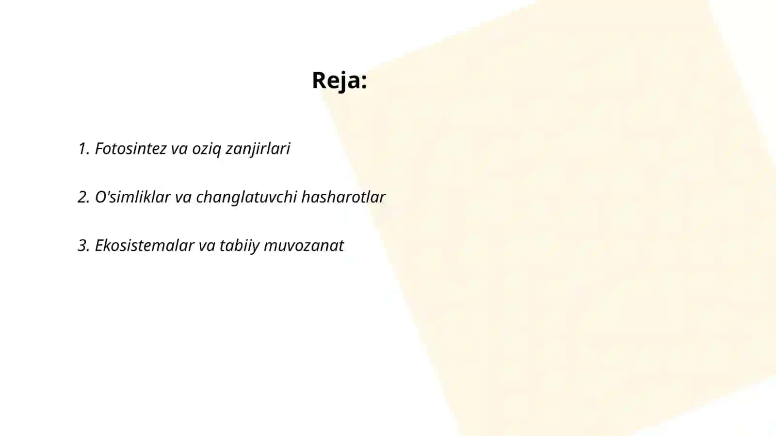 Fotosintez va Oziq Zanjirlari 2