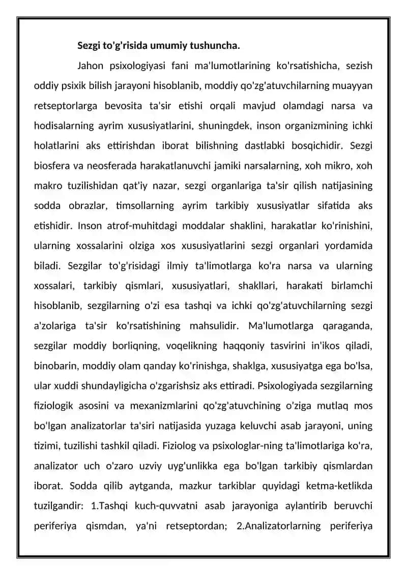 Sezgi turlari va uning qonuniyatlari 2