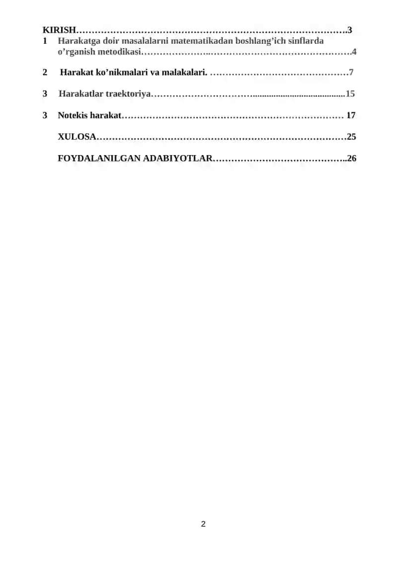 "Harakat va tezlik" 2
