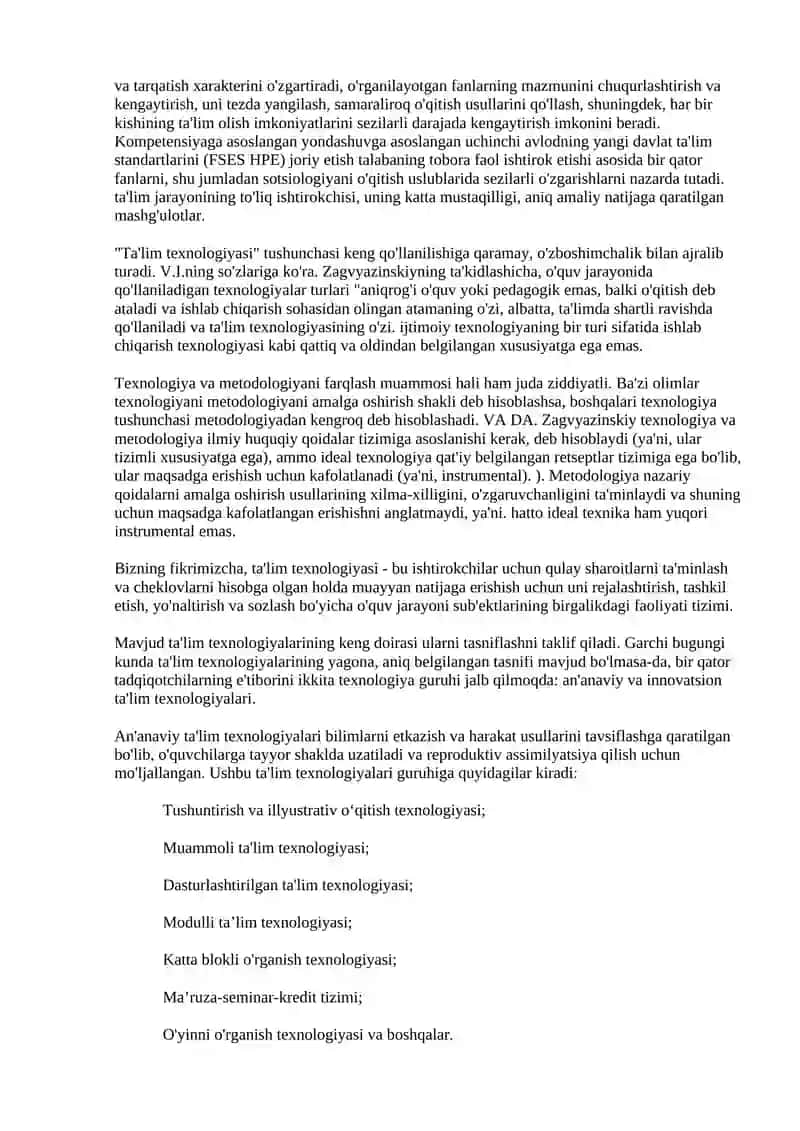 Innovatsion ta'lim texnologiyalari 2