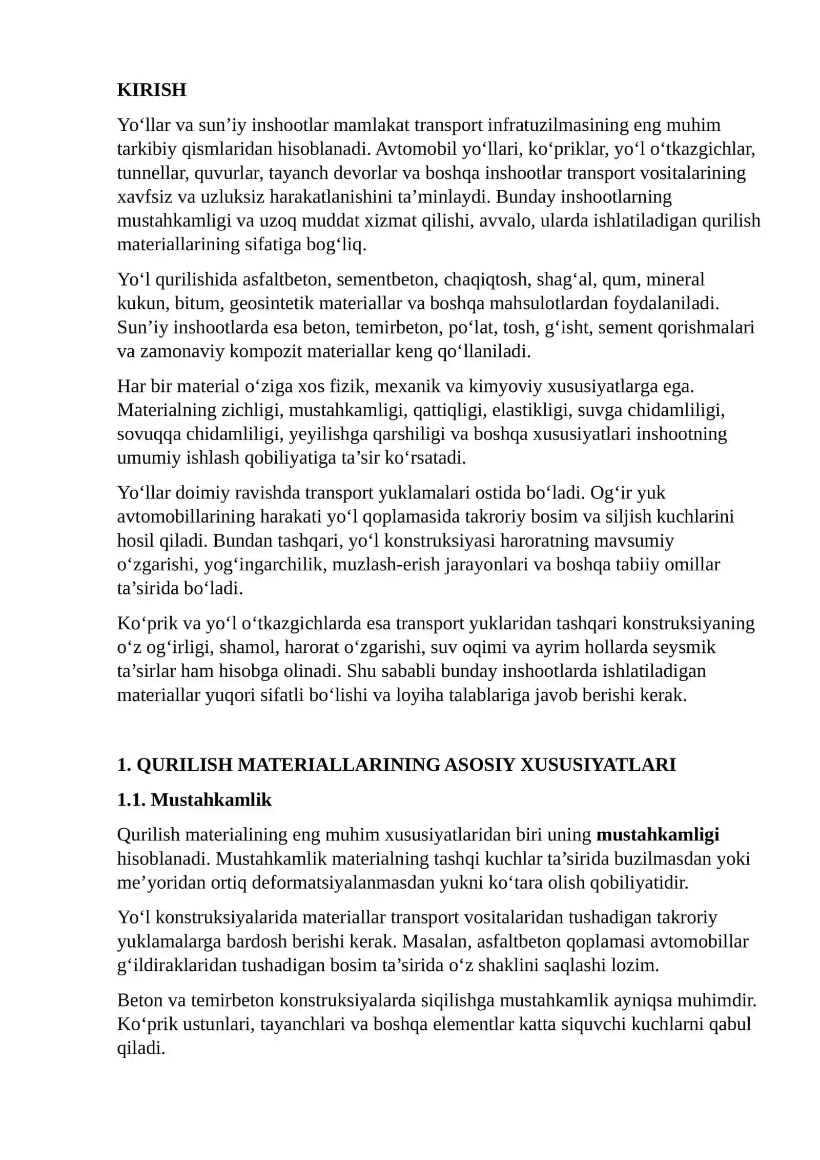 Qurilish Materiallarining Xususiyatlar Va Mustahkamligi 2