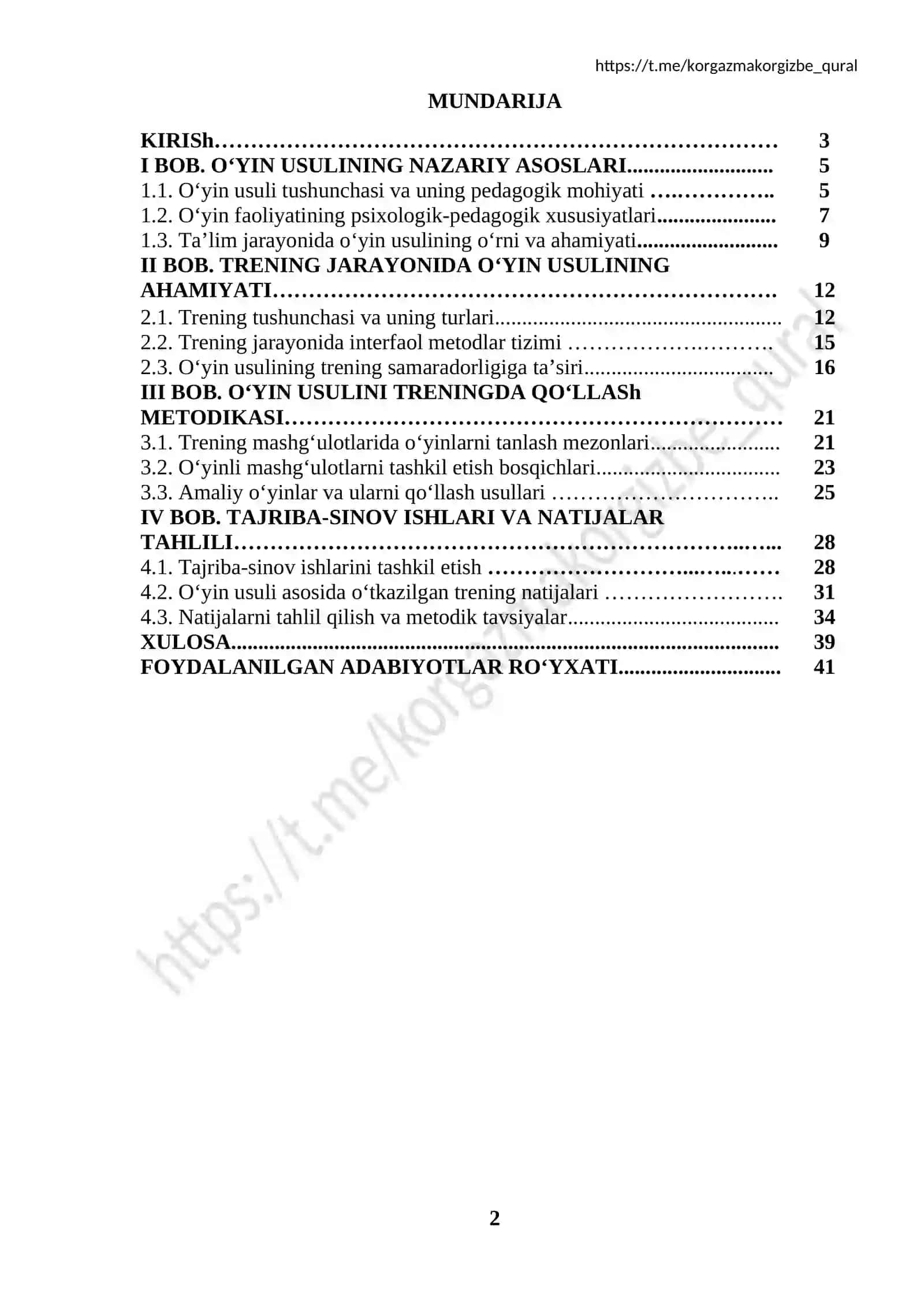O‘yin usuli va uni trening jarayonida qo‘llash 2