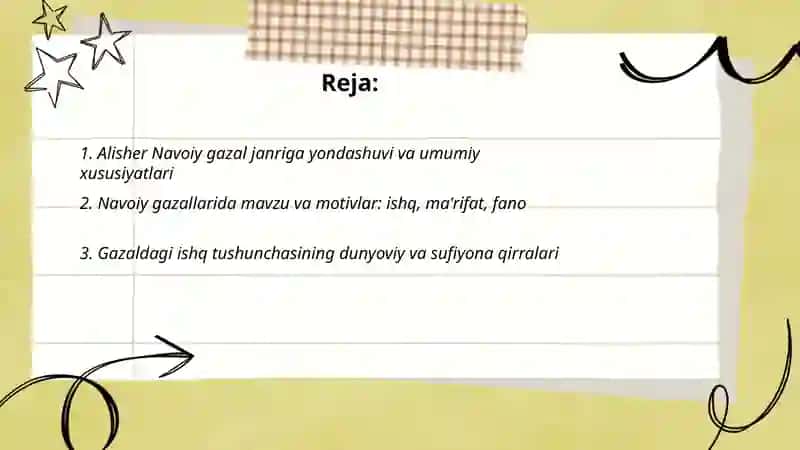 Alisher Navoiy gazallari tahlili 2