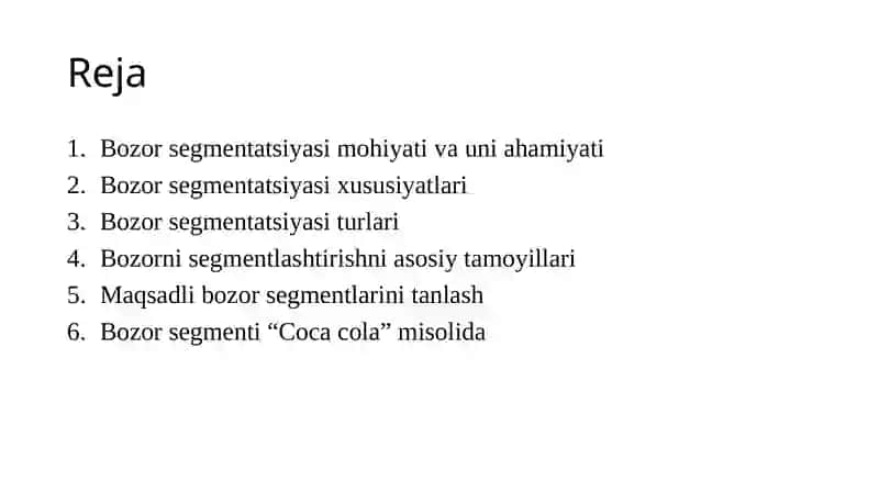 Bozor Segmentatsiyasi Vaxaridoring Turlari 2