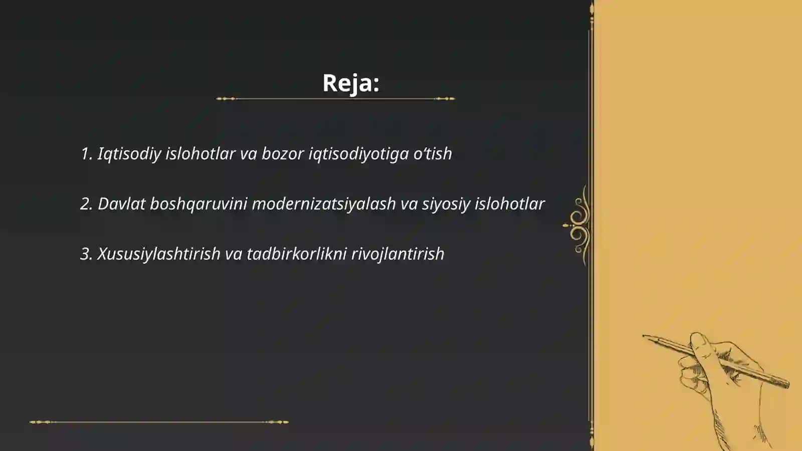 Mustaqillik yillarda O'zbekiston rivojlanishi 2