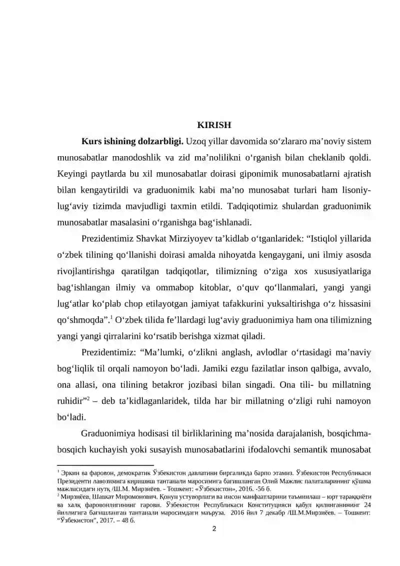 O'zbek tilshunosligida graduonimiya hodisasining o'rganilishi 2