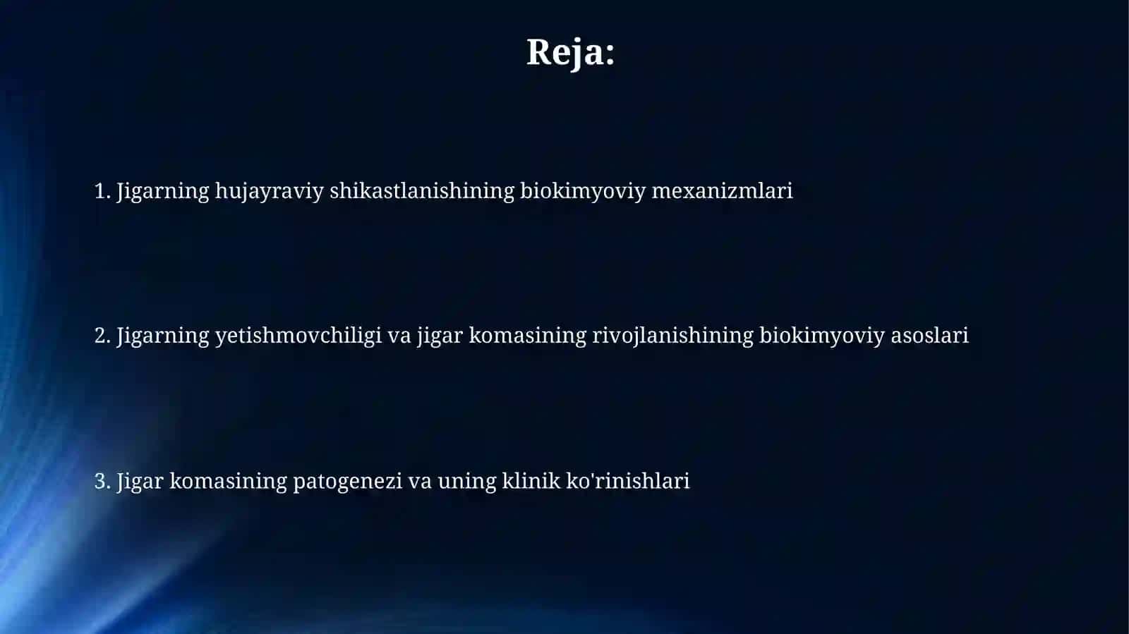 Jigarning biokimyoviy mexanizmlari 2
