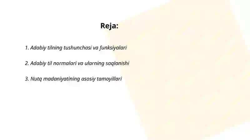 Adabiy til va nutq madaniyati 2