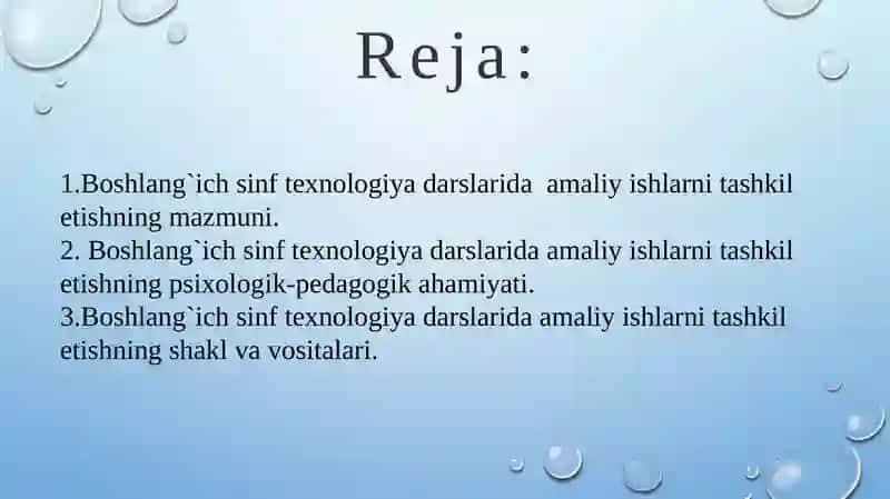 Boshlang ‘ich sinflarda texnologiya ta’limidan amaliy ishlar 2