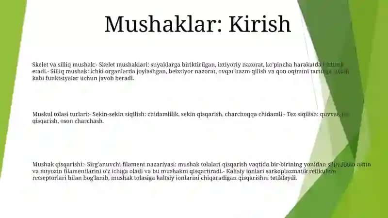 Muskul tolasi turlari 2