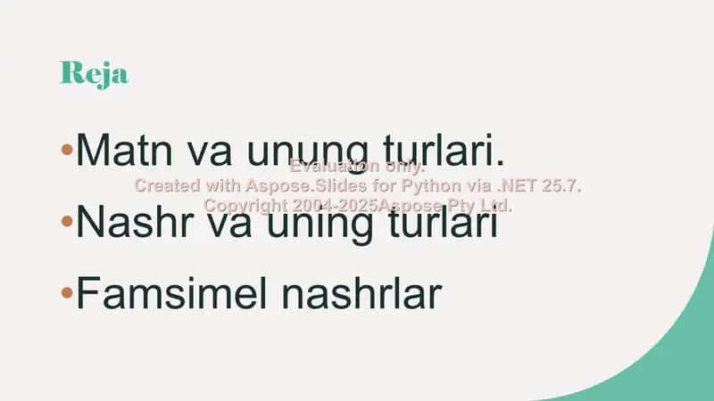 Matn turlari va faksimal nashr 2