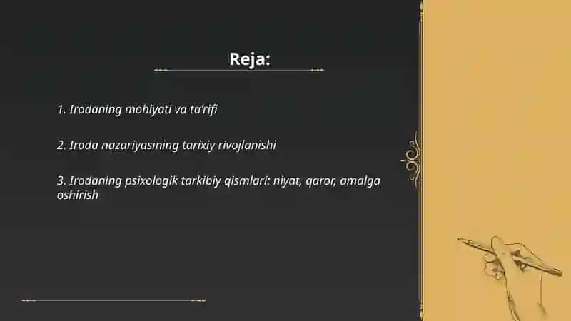 Iroda nazariyasi 2